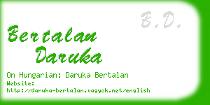 bertalan daruka business card